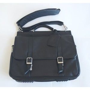 NIKKEN Magna Safe Black Briefcase Portfolio Carry On Laptop Case W/Multi Pockets